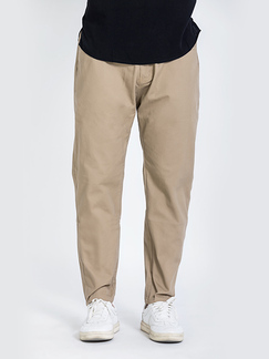 Khaki Regular Straight Fit Men Pants for Casual Office