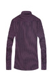 Purple Plus Size Slim Stripe Lapel Buttons Long Sleeve Men Shirt for Casual Office