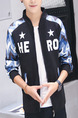 Black and White Camoflouge Loose Linking Camouflage Long Sleeve Men Jacket for Casual Party