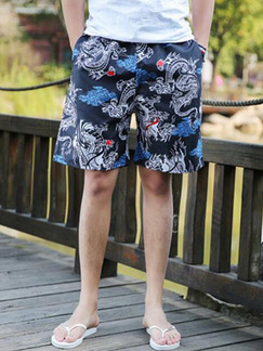 Colorful Loose Printed Men Shorts for Casual