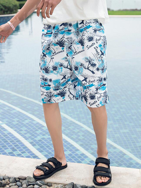 Colorful Loose Printed Men Shorts for Casual Beach