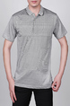 Gray Loose Plus Size Lapel Linking Leisure Collar Men Shirt for Casual Party Office