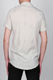 Beige Slim Plus Size Lapel Leisure Linking Single-breasted Collar Button-Down Men Shirt for Casual Party Office