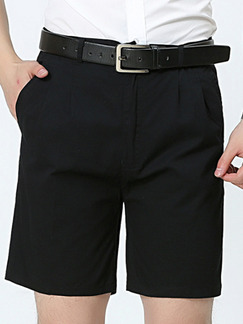 Black Pockets Men Shorts for Casual