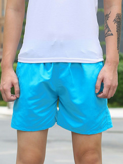 Blue Slim Quick Dry Men Shorts for Casual