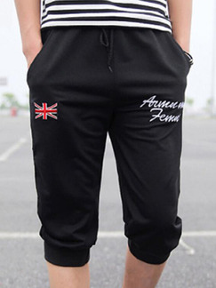 Black Loose Harlen Men Shorts for Casual Sporty