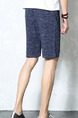 Navy Blue Loose Camouflage Plus Size Men Shorts for Casual Sporty