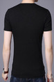 Black Slim Located Printing T-Shirt Men Shirt for Casual Party