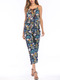 Colorful Slim Printed Sling Siamese Pants Floral Jumpsuit for Casual Party Beach