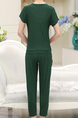 Green Loose Cutout Linking Harlen Two Piece Pants Plus Size Jumpsuit for Casual Party Evening