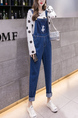 Blue One Piece Denim Jumpsuit for Casual