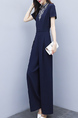 Blue Two Piece Wide Leg Pants Plus Size Jumpsuit for Party Evening Cocktail Office
