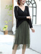 Black and Green Two Piece Long Sleeve Jumpsuit for Casual Office Party