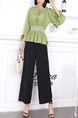 Green and Black Two Piece Wide Leg Pants Jumpsuit for Party Evening Cocktail