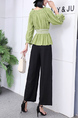 Green and Black Two Piece Wide Leg Pants Jumpsuit for Party Evening Cocktail
