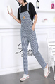 Black and White Two Piece Pants Striped Jumpsuit for Casual Party