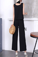 Black Two Piece Strap Pants Jumpsuit for Party Evening Cocktail