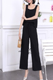 Black Two Piece Strap Pants Jumpsuit for Party Evening Cocktail