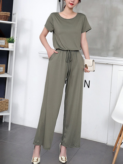 Gray Two Piece Pants Plus Size Jumpsuit for Casual Party