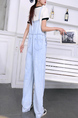 Blue Denim One Piece Pants Jumpsuit for Casual Sporty