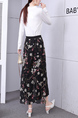 White Black and Colorful Two Piece Pants V Neck Long Sleeve Floral Jumpsuit for Casual Party Office Evening