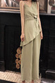Matcha Loose Band Wide-Leg Two-Piece Pants Jumpsuit for Casual Party