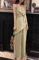 Matcha Loose Band Wide-Leg Two-Piece Pants Jumpsuit for Casual Party