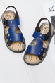 Blue and Black Leather Comfort Boy Shoes for Casual Beach