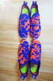 Blue and Orange Polyester Comfort Boy Shoes for Casual