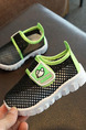 Green Black and White Polyester Mesh Comfort Girl Shoes for Casual Party