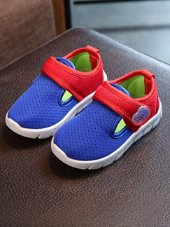Blue Red and White Polyester Comfort Boy Shoes for Casual Party