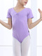 Purple Neck Drawstring Round Neck Back Ballet Girl Ballet for Ballet
