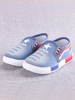 Blue Denim Platform Comfort Boy Shoes for Casual Party