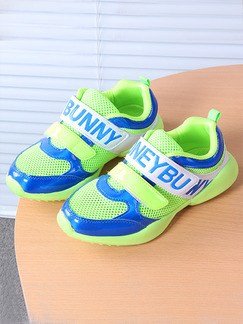 Blue and Green Polyester Comfort Boy Shoes for Casual