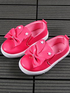 Pink Leather Comfort Girl Shoes for Casual Party