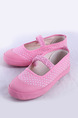 Pink Canvas Comfort Flats Girl Shoes for Casual Party