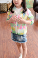 Colorful Plus Size Printed Hooded Zipper Pockets Long Sleeve Girl Jacket for Casual