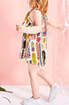 Colorful Loose Printed Above Knee Shift Slip Girl Dress for Casual Party