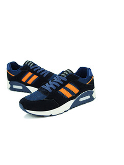 Blue Orange White Mesh and Suede Round Toe Platform 3cm Strappy Contrast Linking for Casual Outdoor