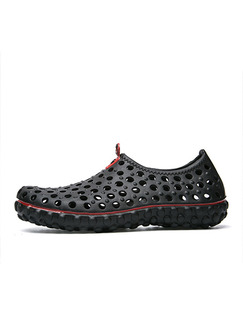 Black PVC Round Toe Platform 2cm for Casual Athletic Outdoor