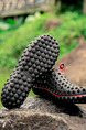 Black PVC Round Toe Platform 2cm for Casual Athletic Outdoor