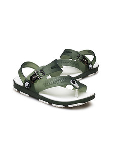 Green and White PVC Open Toe Platform 2cm for Casual
