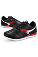 Black White and Red Leather Round Toe Platform Lace Up Rubber Shoes