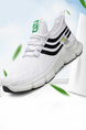 White and Black Fabric Round Toe Platform Lace Up Slip On Rubber Shoes