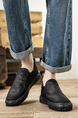 Black Canvas Round Toe Platform Slip On Sneaker