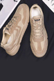 Brown Canvas  and Suede Round Toe Platform Lace Up Rubber Shoes