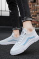 White Leather and Canvas Round Toe Platform Lace Up Rubber Shoes