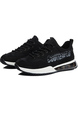 Black and White Canvas Round Toe Platform Lace Up Rubber Shoes