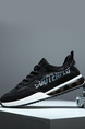 Black and White Canvas Round Toe Platform Lace Up Rubber Shoes