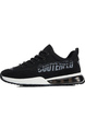 Black and White Canvas Round Toe Platform Lace Up Rubber Shoes